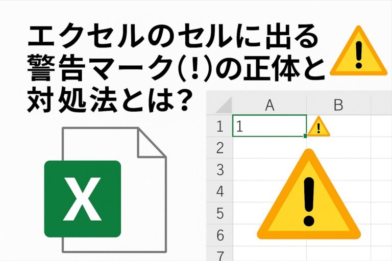 エクセルのセルに出る警告マーク(!)の正体と対処法とは?|エクセル事務ハック
