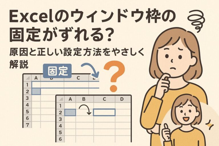 Excelのウィンドウ枠の固定がずれる?原因と正しい設定方法をやさしく解説|エクセル事務ハック