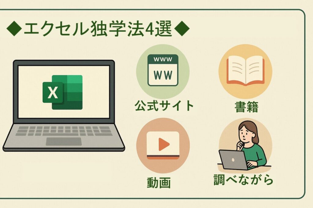 初心者でも続けられる！効率的なエクセル独学法４選