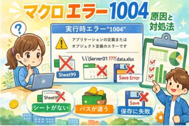マクロ エラー1004の原因と修正方法｜実行時エラーの対処法を初心者向けに解説
